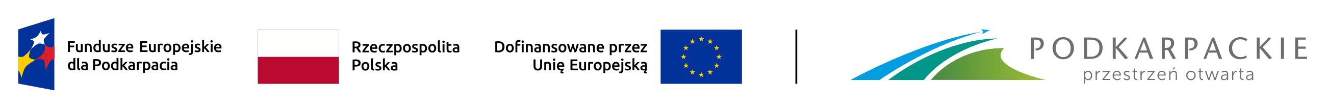 Fundusze Europejskie dla Podkarpacia, Rzeczpospolita Polska, Dofinansowane przez Unię Europejską, Podkarpackie przestrzeń otwarta